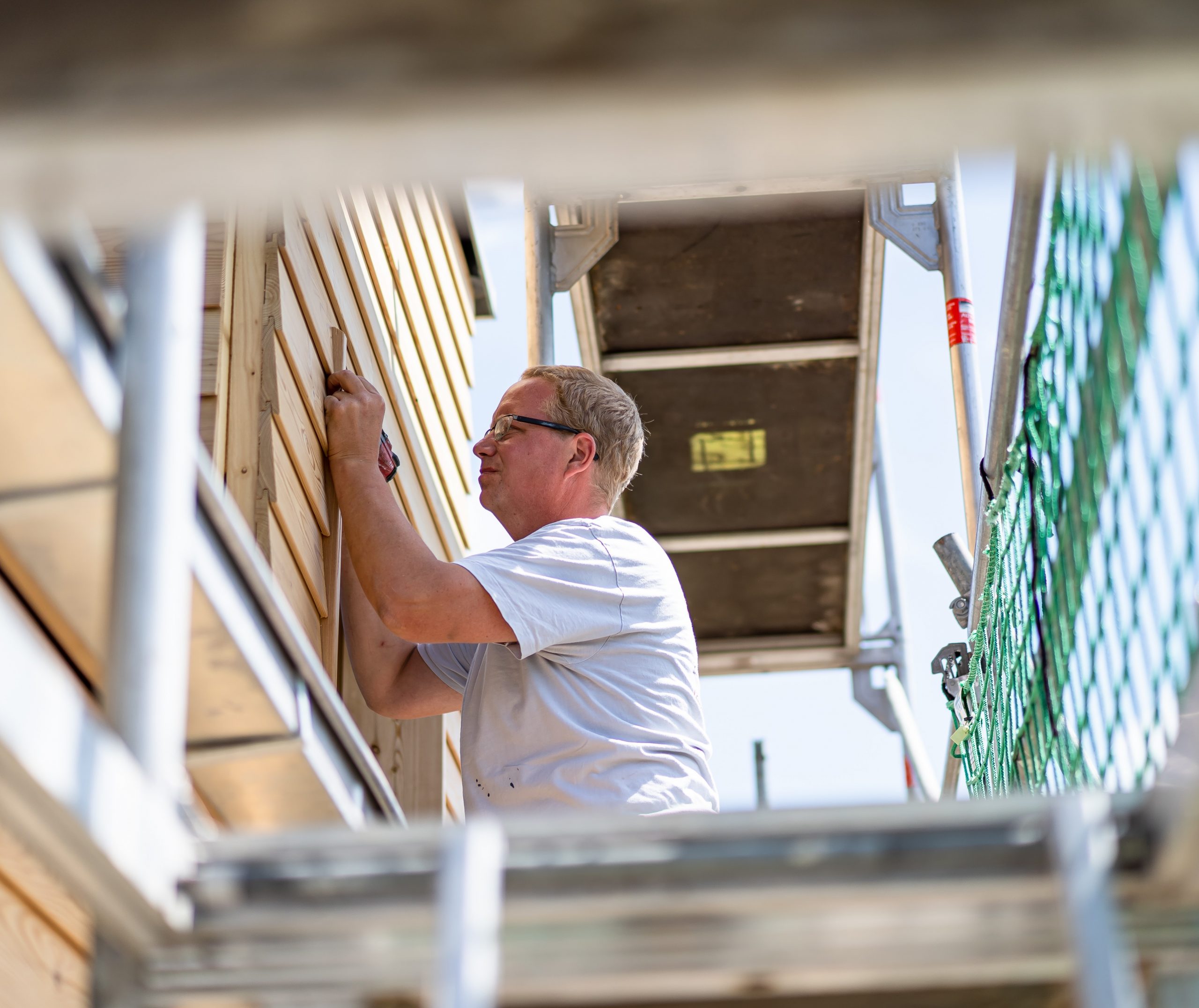 Ein Mitarbeiter bei der Arbeit