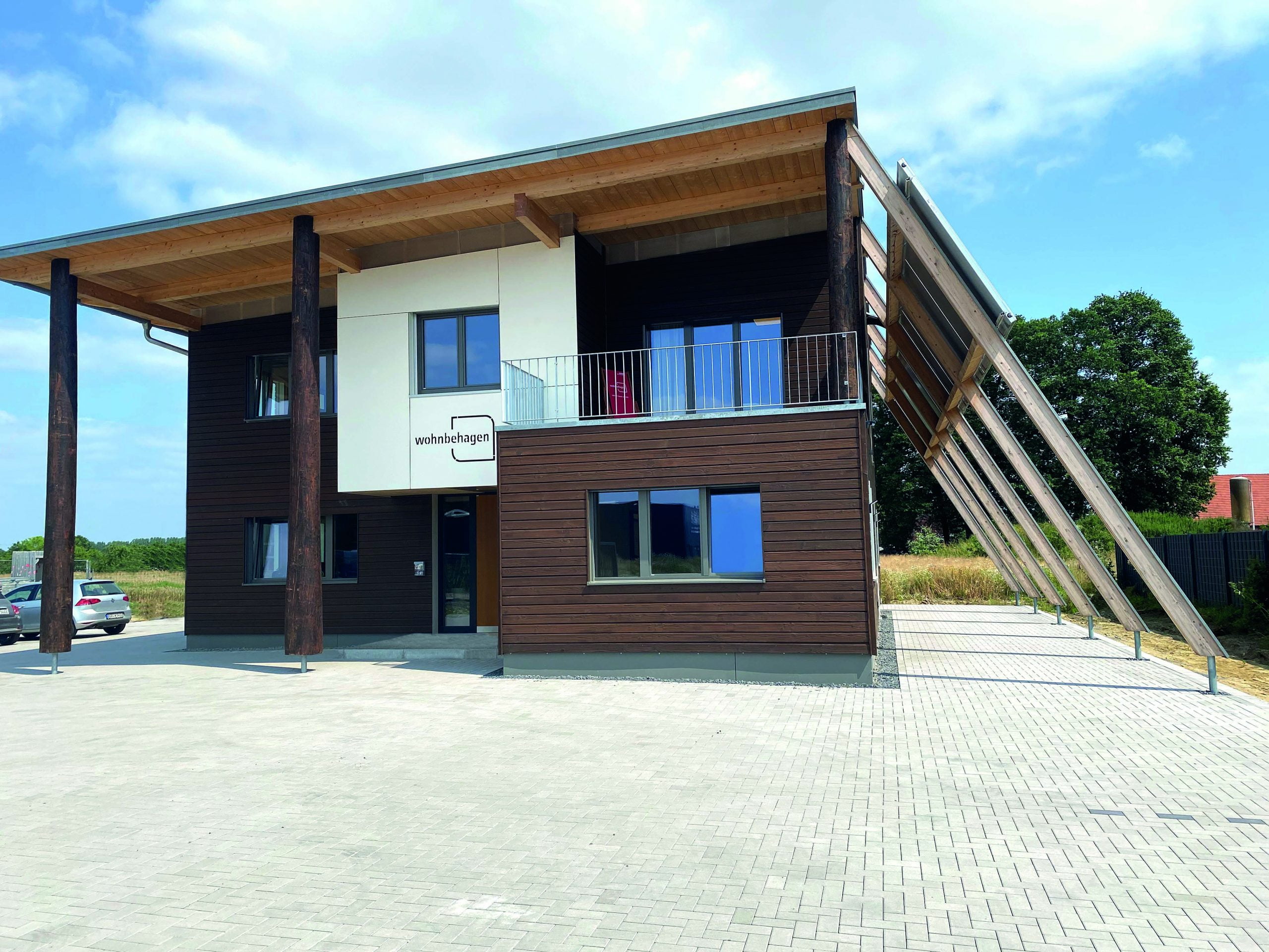 Außenansicht Bürogebäude wohnbehagen in Velen.