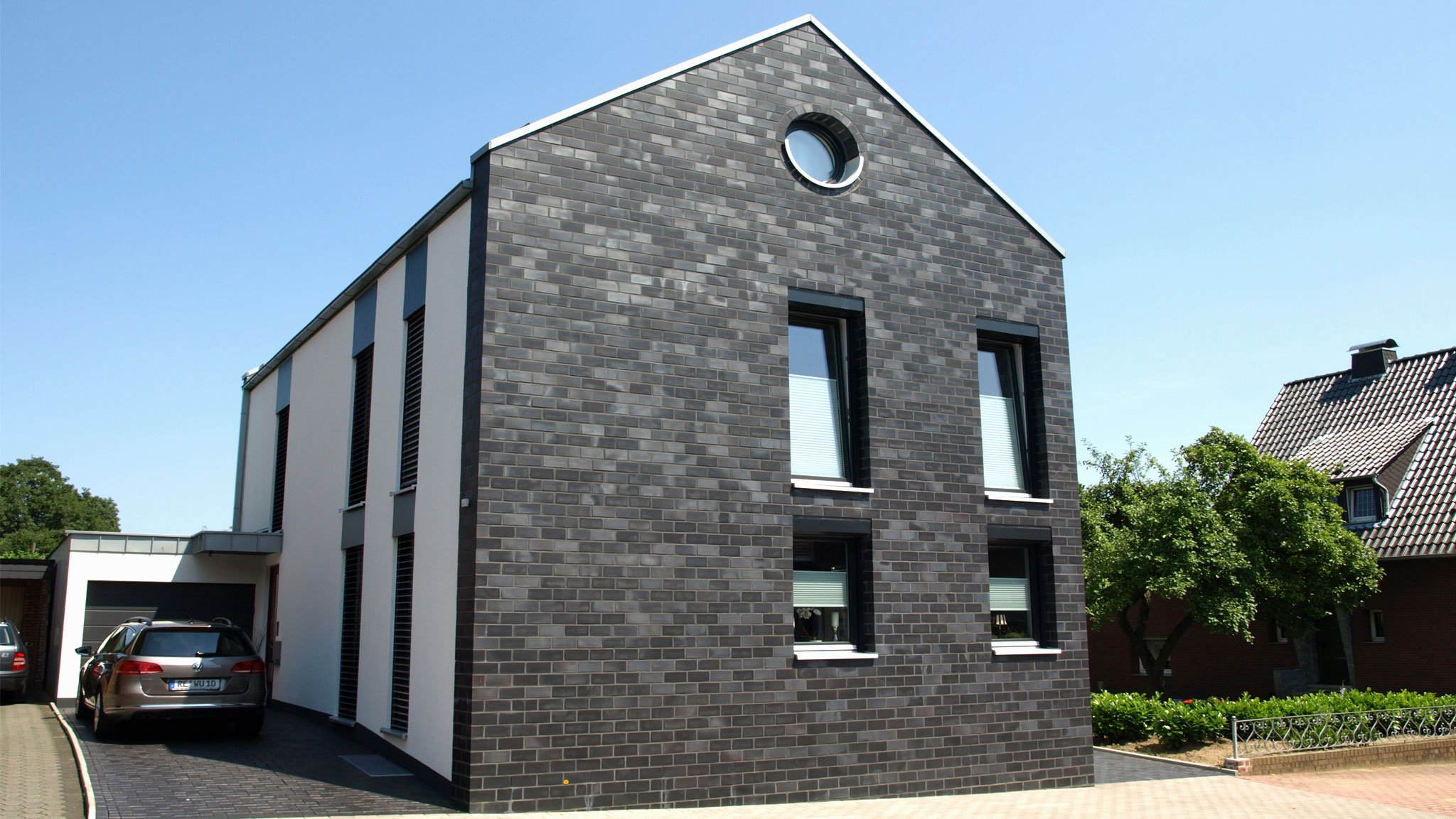 Einfamilienhaus in Haltern am See mit dunkler Klinkerfassade